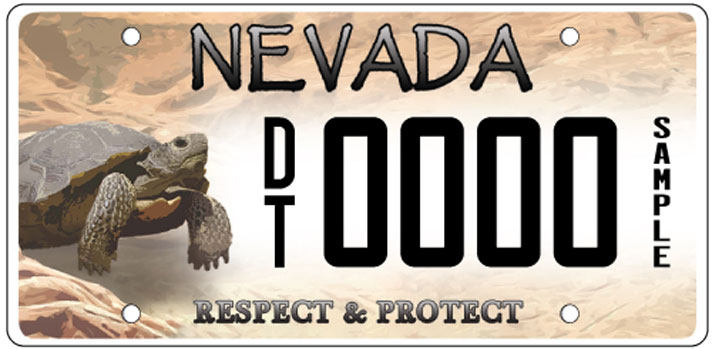 Nevada desert tortoise license plate