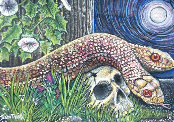 The sale of the snake-themed art will benefit the zoo.